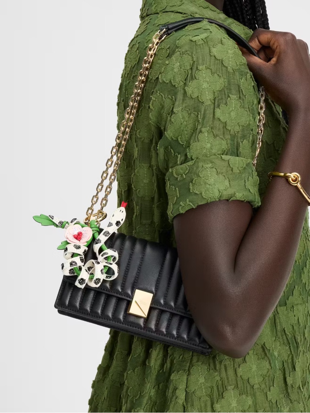 KATE SPADE SNAKE BAG CHARM
